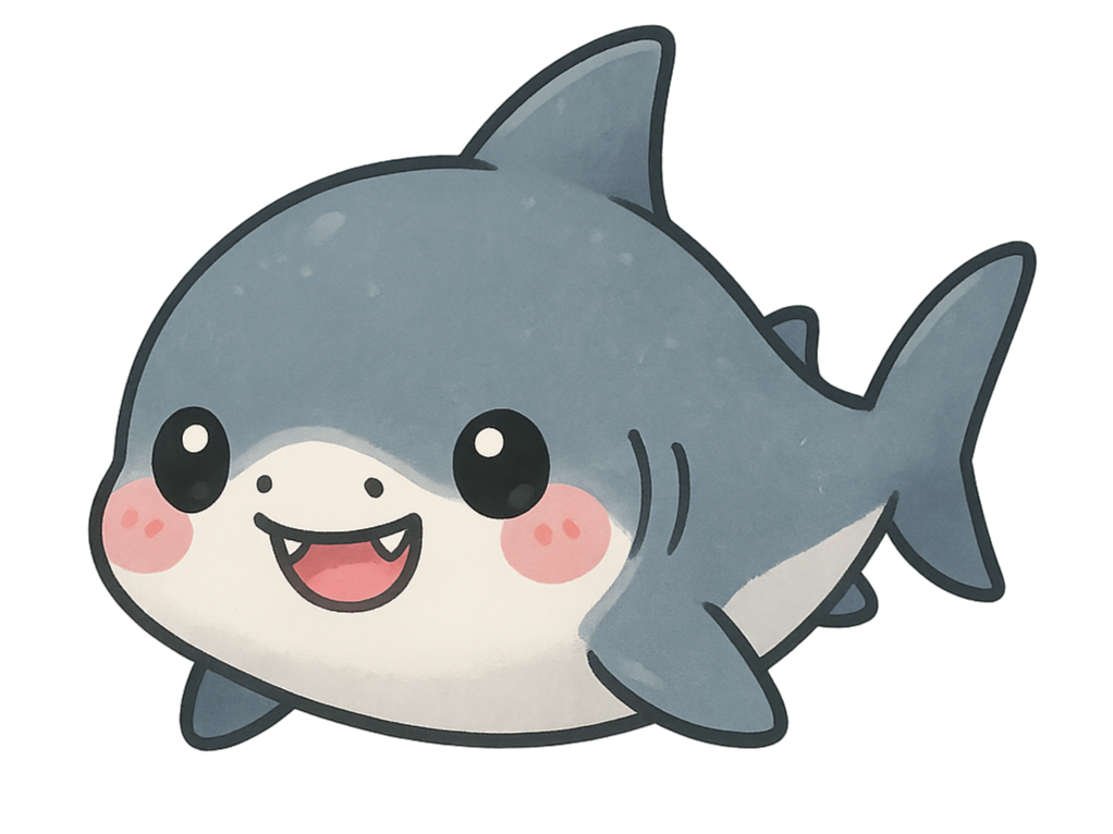 Billy the Shark, a chibi shark of a great white shark
